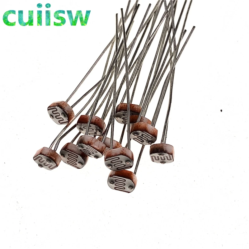 Photoresistors GL5516 GL5528 GL5537 GL5539 5MM 20pcs photo resistor light sensitive resistor