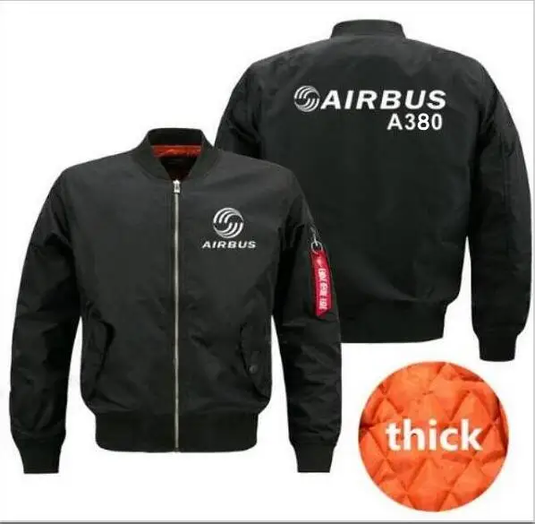 Новая мужская куртка пилота airbus, Толстая теплая куртка на молнии с длинным рукавом airbus, мужская куртка для спорта и отдыха - Цвет: Лаванда