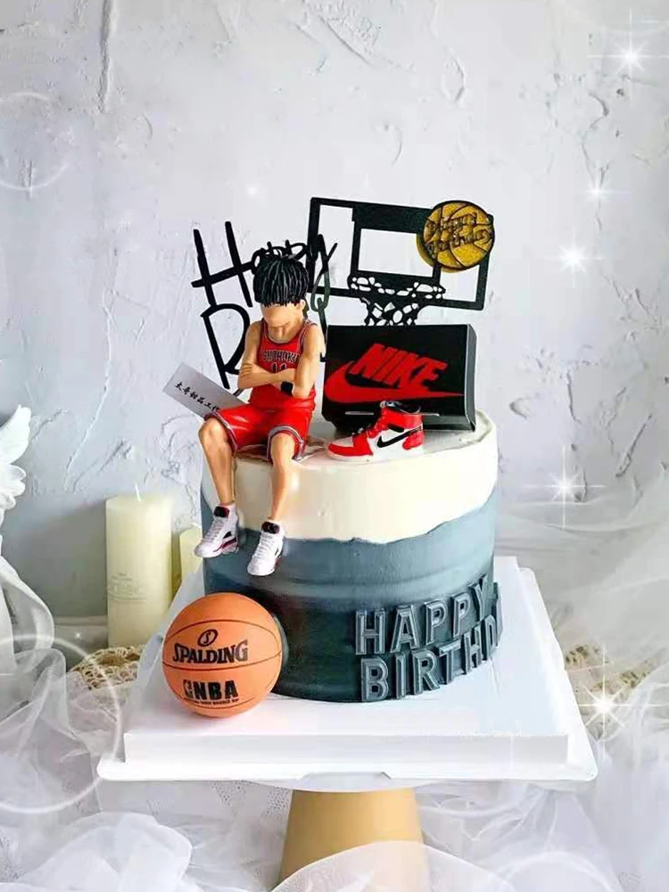 Décoration de gâteau,Basketball boy 1Décoration de Cupcake pour anniversaire, thème de basket