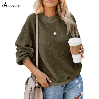 

Raisevern New Women Sweater Autumn Winter O Neck Sweater Long Sleeve Classic Design Soild Color Pullovers Sweaters