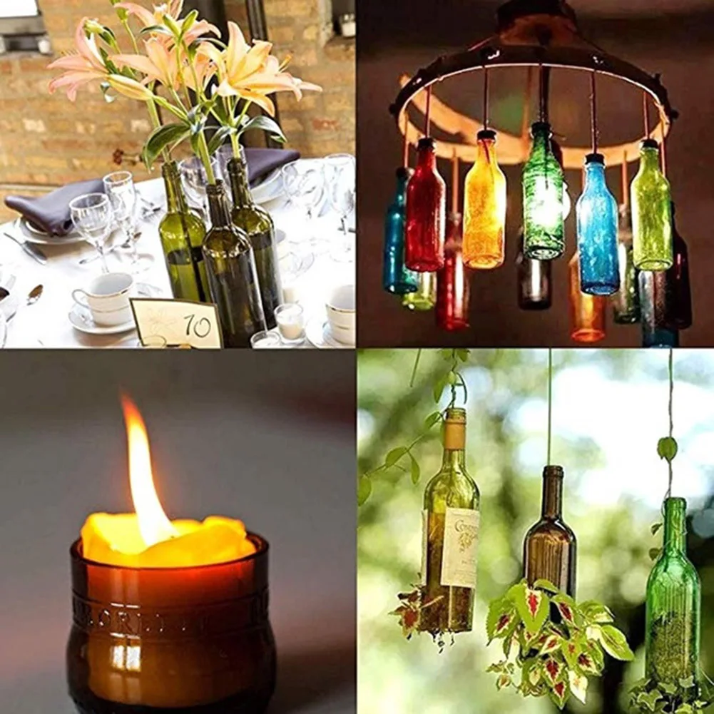 Стеклянная бутылка DIY Резак регулируемые размеры бутылки резки комплект для вина/пива/шампанского бутылки