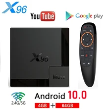 2020 x96 companheiro android 10.0 caixa de tv allwinner h616 4gb ram 64gb rom quadcore 4k 5g duplo wifi media player youtube caixa de tv inteligente