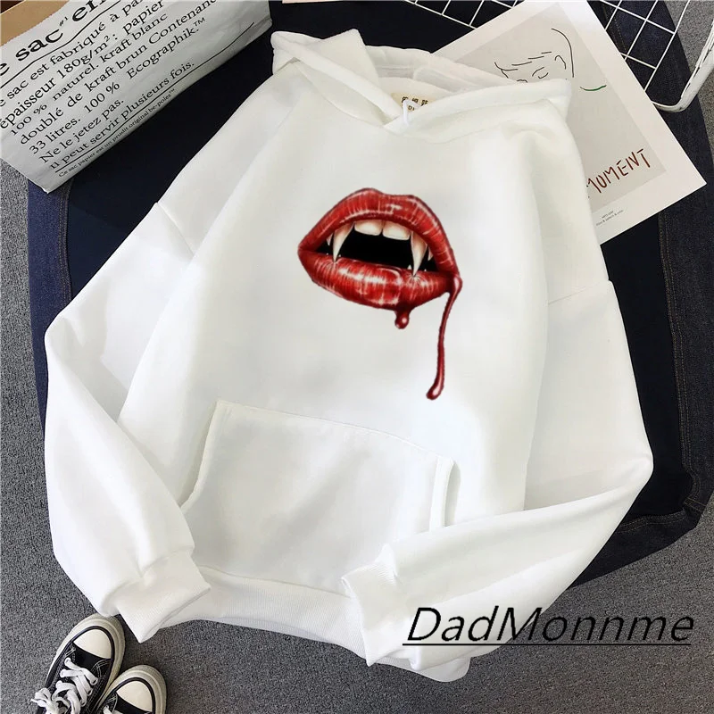 The Vampire Diaries 90's Movie Hoodies Women Cool Damon Harajuku Sweatshirts 2020 Funny Streetwear Graphic Hoody Female Hoodie 12