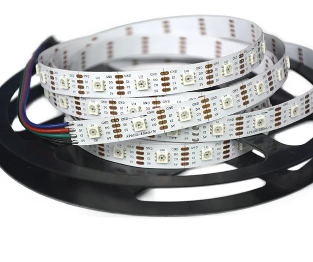 

Светодиодная Пиксельная лента DC5V APA102/SK9822 48LED s/m