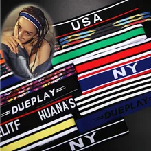 Летняя модная спортивная повязка на голову с принтом тюрбан для мужчин, женщин, девушек, аксессуары для волос, растягивающиеся повязки для волос, повязки на голову, банданы