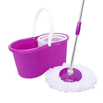 

Spin Mop &Bucket Easy Wring Microfiber Cleaning System 360 Rotating Spin Dry Mop with Bucket Washable Hardwood Floor Clean