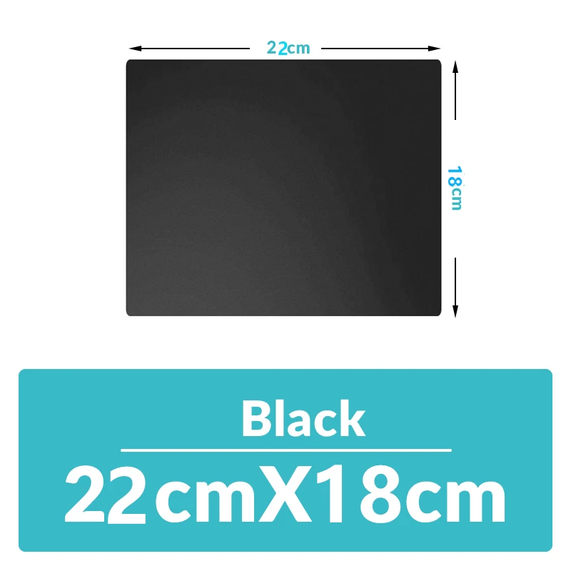 22 X18 black Универсальный Противоскользящий коврик для мыши черный тонкий квадратный коврик для мыши Коврик для мыши мини Игровые мыши для Macbook/ПК/ноутбука/планшета - Цвет: 22 X18 black