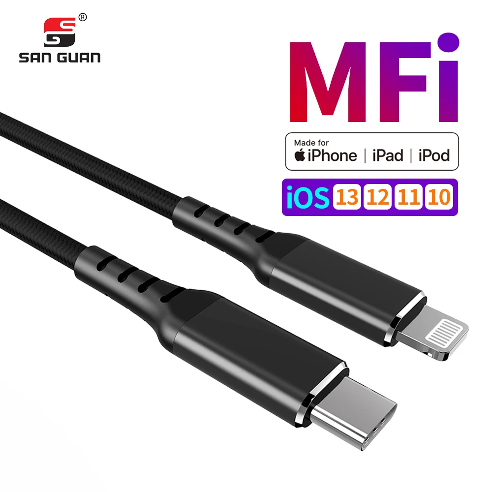 1 м 2 USB C Lightning MFI кабель PD зарядное устройство 18 Вт C94 для iPhone11 Pro X XS XR 8 iPad Mini Air|Кабели