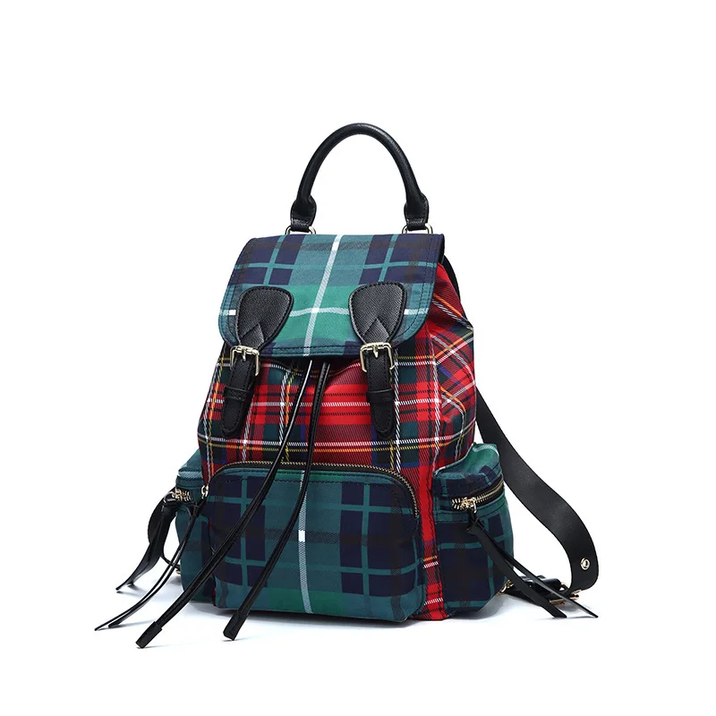 

Brand New Popular Lattice Women Backpack Girl Schoolbag Ladies Canvas Travel Bag Student School Backpacks 2019 Preppy Style Bags