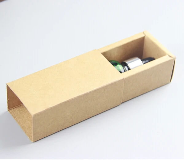 

Drawer Kraft Paper Packaging box Essential Oil Perfume sample bottle Lipstick DIY Craft storage box inner size:8.5*3.5*3.5cm