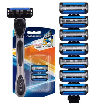 

DDPGGL Forious 5 Men Shaver Razor Blade for Men 5 Layer Razor Hair Removal Trimmer Replacement Shaving Blade