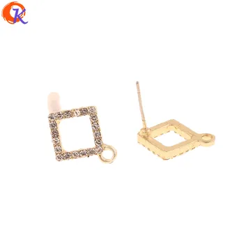 

Cordial Design 50Pcs 13*15MM Jewelry Accessories/Rhinestone Earrings Stud/Square Shape/DIY Making/Hand Made/Earring Findings
