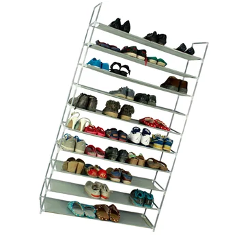 

1 pc 100cm Assembly Shoe Shelf Large Simple Non-woven Fabric 10 Tiers Shoe Holder Organizer Shoe Rack for Dorm