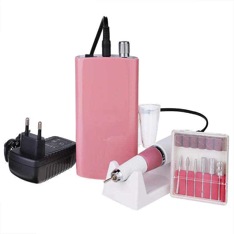 

30000RPM Portable Charging Grinding Polishing Nail Drill Bit Machine EU Plug Electric Equipment Nail Art Manicure Pedicure Tool