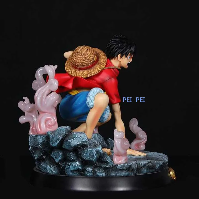 Аниме статуя Обезьяна D. Luffy соломенная шляпа Пираты GK gear второй Луффи полная длина портрет резиновая фигурка героя игрушечная коробка Q1010