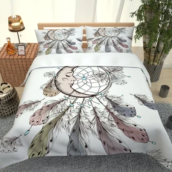 

2020 Hot Style Bedding Set 3d Digital Dreamcatcher Pattern 2/3pcs Duvet Cover Set Single Twin Double Full Queen King Bedding