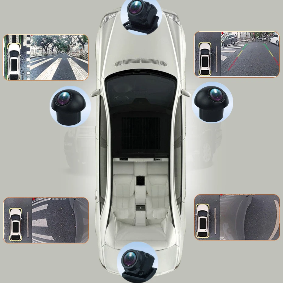 HD ثلاثية الأبعاد 360 درجة سيارة الطيور العين عرض محيطي 4 طريقة الكاميرا القيادة ل أندرويد رصد مشغل وسائط متعددة AHD شاشة تعمل باللمس