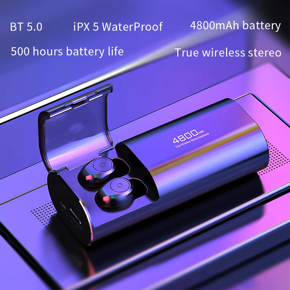 Беспроводной Bluetooth 5 0 наушники-вкладыши TWS стерео спортивные Водонепроницаемый