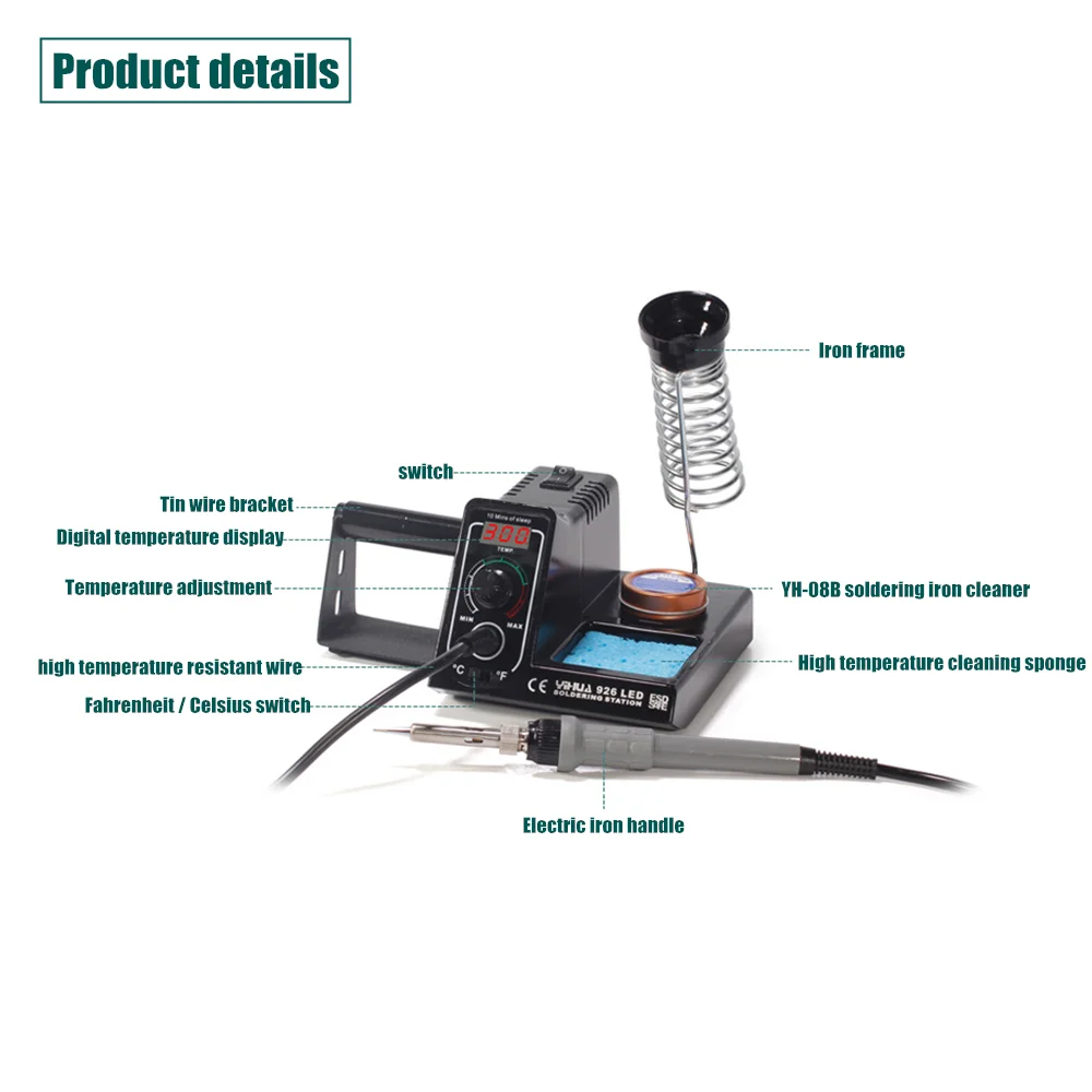 YIHUA 926LED-II Min Soldering Iron Station Precise Display Ajustable Temperature soldering station electronic welding iron