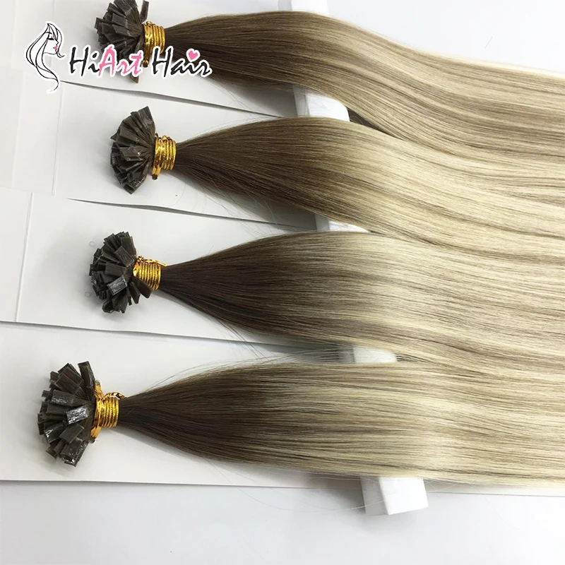 HiArt 0 8 г волосы для наращивания на плоских кончиках человеческие remy салона с