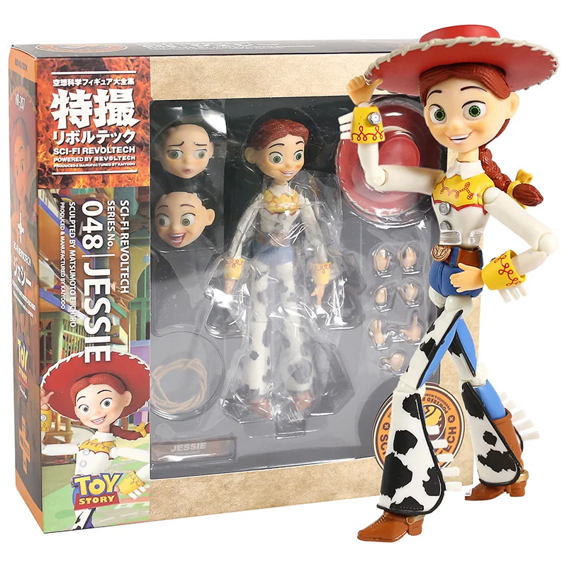 box Sci-Fi Revoltech 048 Джесси из истории игрушек без накипи ABS и ПВХ окрашенные Фигурки Коллекционная модель игрушки - Цвет: box