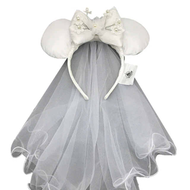 New Disney Minnie Ears Headband Wedding Veil Ears Bride - Movies & Tv -  AliExpress