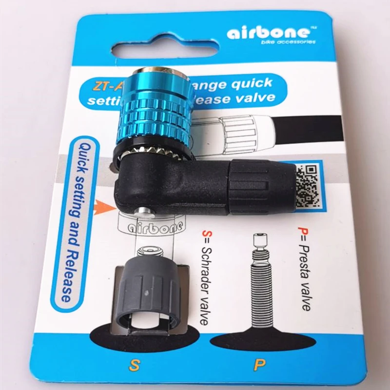 blue AIRBONE ZT-A15 полный спектр быстрой настройки и выпуска клапан Шредер клапан presta велосипед колесная шина запчасти - Цвет: blue
