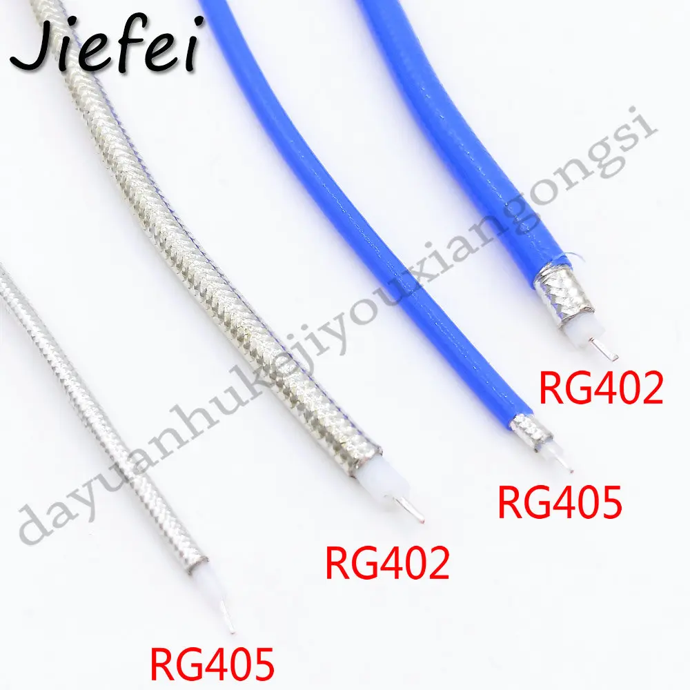 반강성 플렉시블 블루 재킷, RF 동축 케이블 어댑터, RG402, 0.141 인치, RG405, 0.086 인치, 50 OHM, 10-20M
