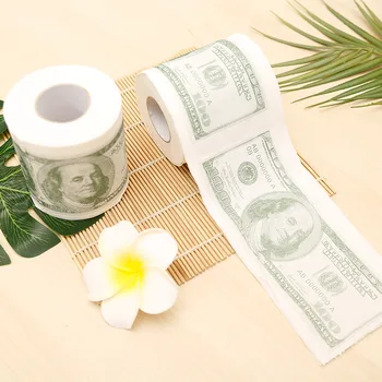 

2 rolls Print Dollar Humor Sexy lady Toilet Paper Bill Toilet Paper Roll Novelty Gag Gift Home Toilet Tissue Funny Gag Gift Hot