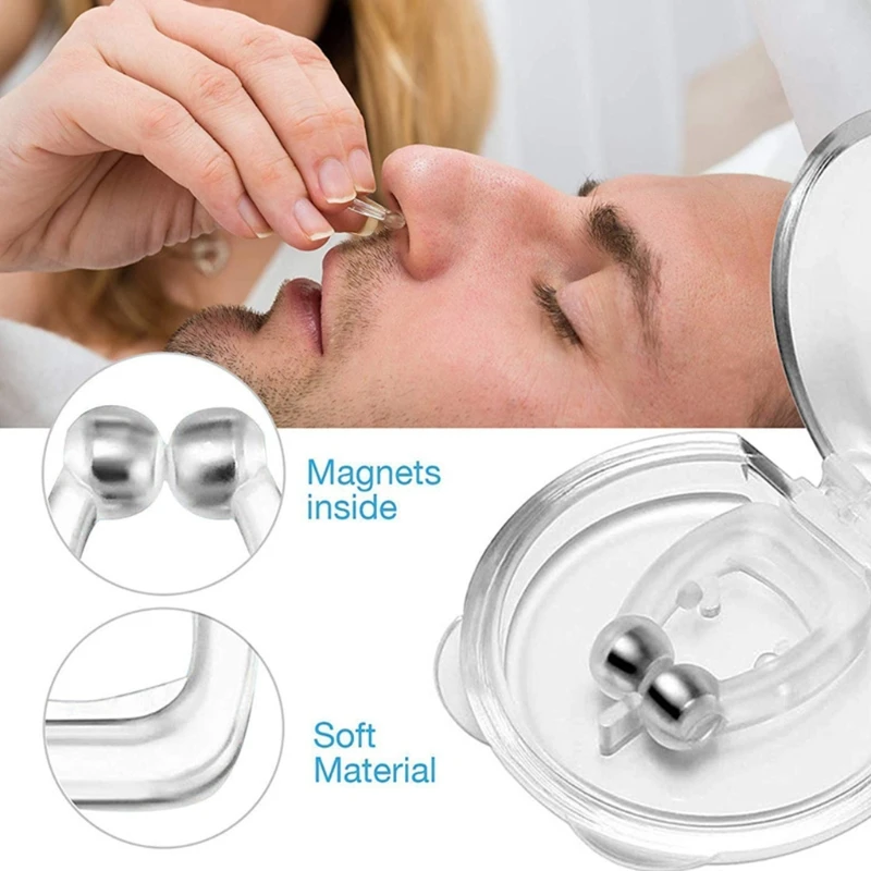 Portable Magnetic Anti Snoring Nasal Dilator Stop Snore Nose Clip Device Easy Breathe Improve Sleeping for Men Women stop snoring nose clip nasal breathing dilator stop snoring
