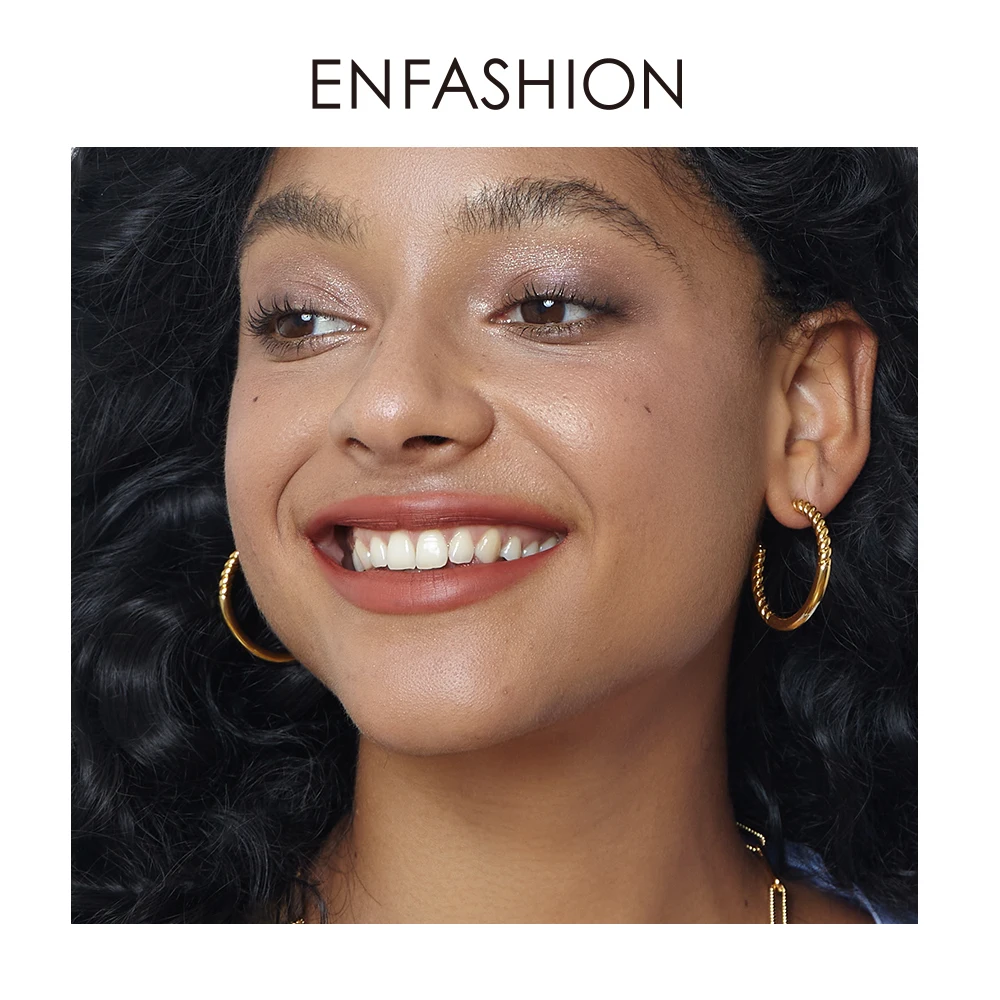 ENFASHION Circle Hoop Earrings For Women Gold Color Earings Stainless Steel Boucle Oreille Femme Fashion Jewelry Wholesale Bulk