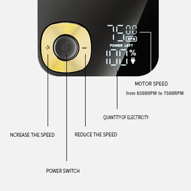Electric Shaver Original Metal Housing Barber Pro Beard Hair For Men Rechargeable Bald Head Shaving Machine Set