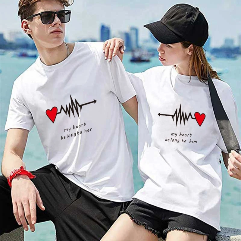 Summer Couples Lovers Casual Tops Women 