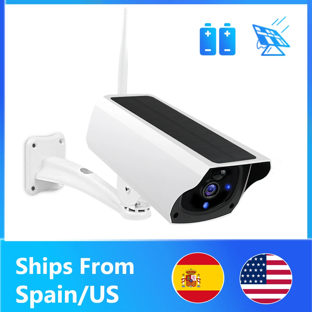 Солнечная WiFi IP камера 1080P HD наружная Зарядка батарея беспроводная безопасности