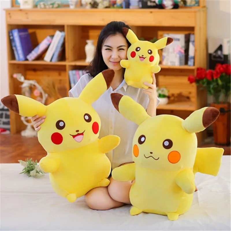 Classic explosion models soft fabric filled cartoon anime plush toy Pikachu doll pillow sleep pillow toy furniture decoration pi
