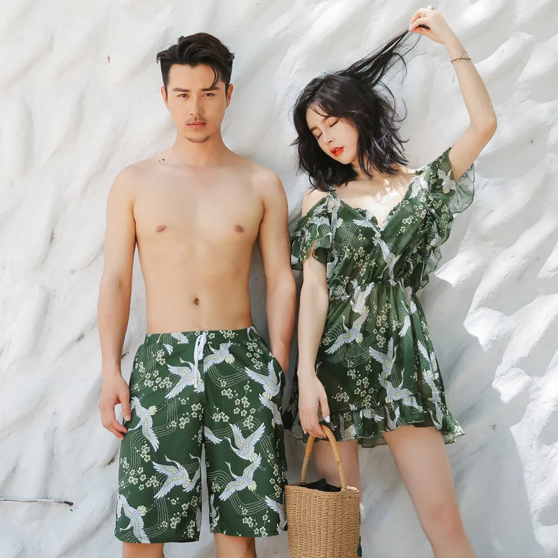 

Couples Swimwear Women's Bikini Three-piece Set Slimming Belly Covering Small Bust Gathering Seaside Holiday Bubble Hot Spring C