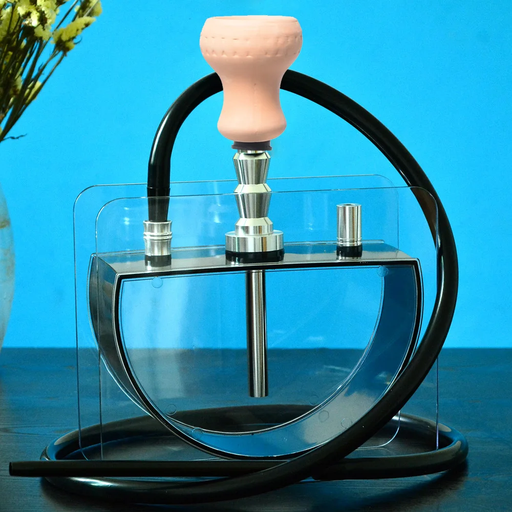 Набор акриловых кальянов для труб кальян с силиконовой чашей Sheesha металлические