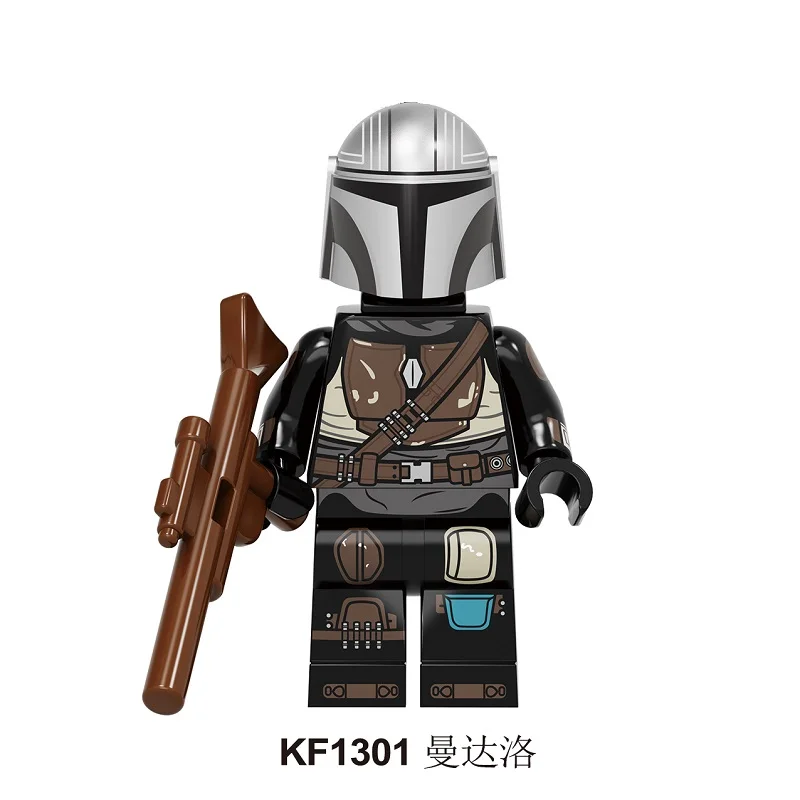 Строительные блоки juguetes Wars Baby Yoda Mandalorian Jango Фетт драбатан йода Рей PoE Dameron Фигурки игрушки для детей KF6111 - Цвет: KF1301 Without Box