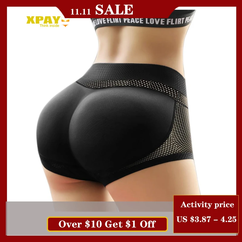 XPAY women Padded Seamless Butt Hip Enhancer sexy 