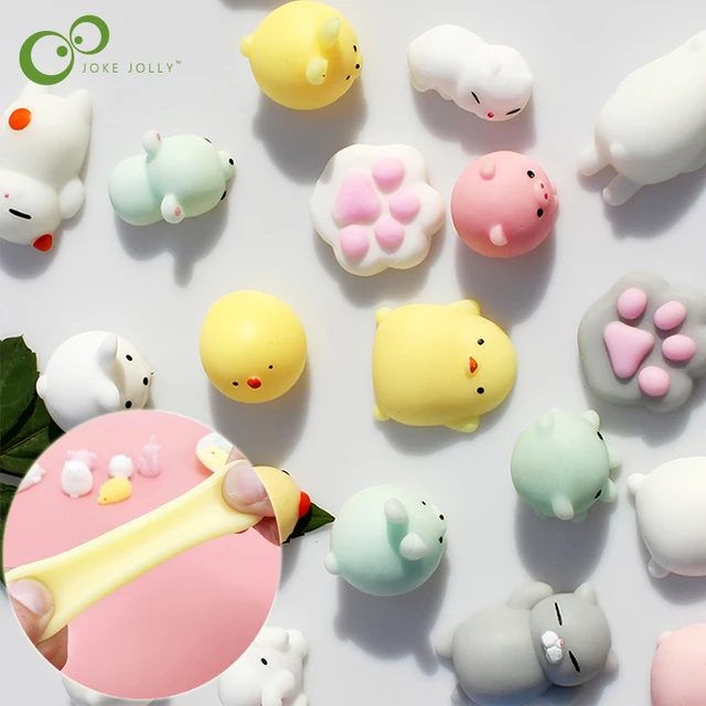 10Pcs All Different Cute Mochi Squishy Cat Slow Rising Squeeze Healing Fun Kids Kawaii Kids Adult Toy Stress Reliever Decor GYH 1