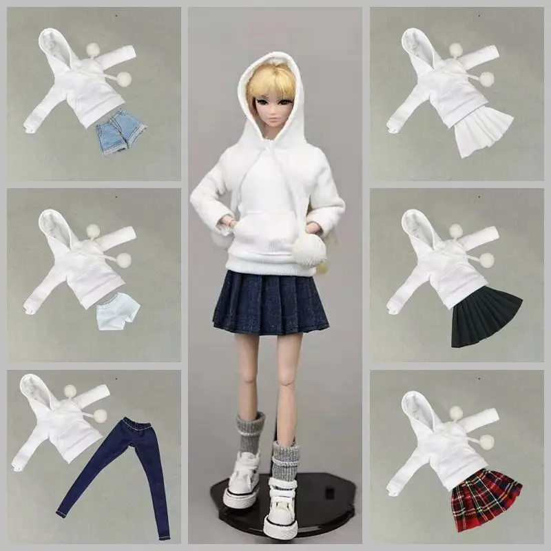 Одежда для кукол 1/6 BJD белый зимний топ толстовки рубашка юбка шорты обувь куклы