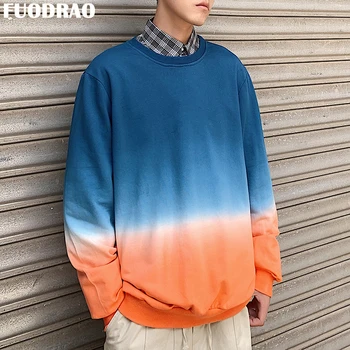 

FUODRAO Streetwear Tie Dye Japanese Men Hoodies Sweatshirts Harajuku Sweatshirts O-Neck Hoodies Casual Men Clothing 5XL W251