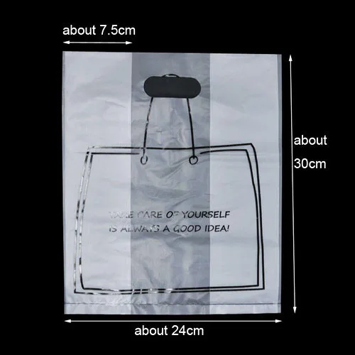 bag 24x30cm 50 шт. пластиковый пакет с ручками конверт Открытый Топ канцелярские сумки для хранения пластиковый подарочный пакет конверт для отправки сумки - Цвет: bag 24x30cm