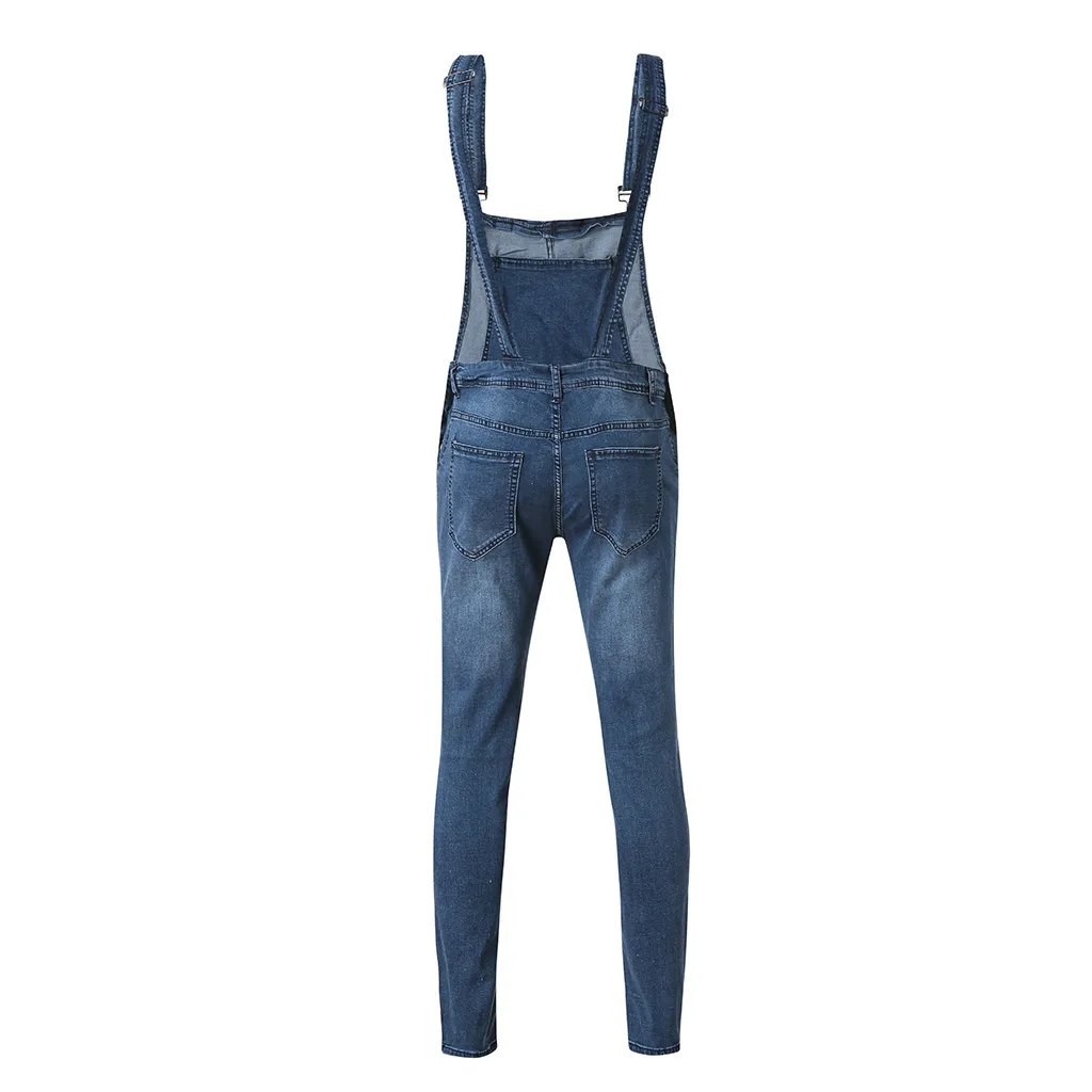 Модные Для Мужчин's Рваные джинсы комбинезоны Марка NEW Fashion Hi Street рваные джинсовые Комбинезон для человек штаны с подтяжками Размеры S-XXXL Лидер продаж