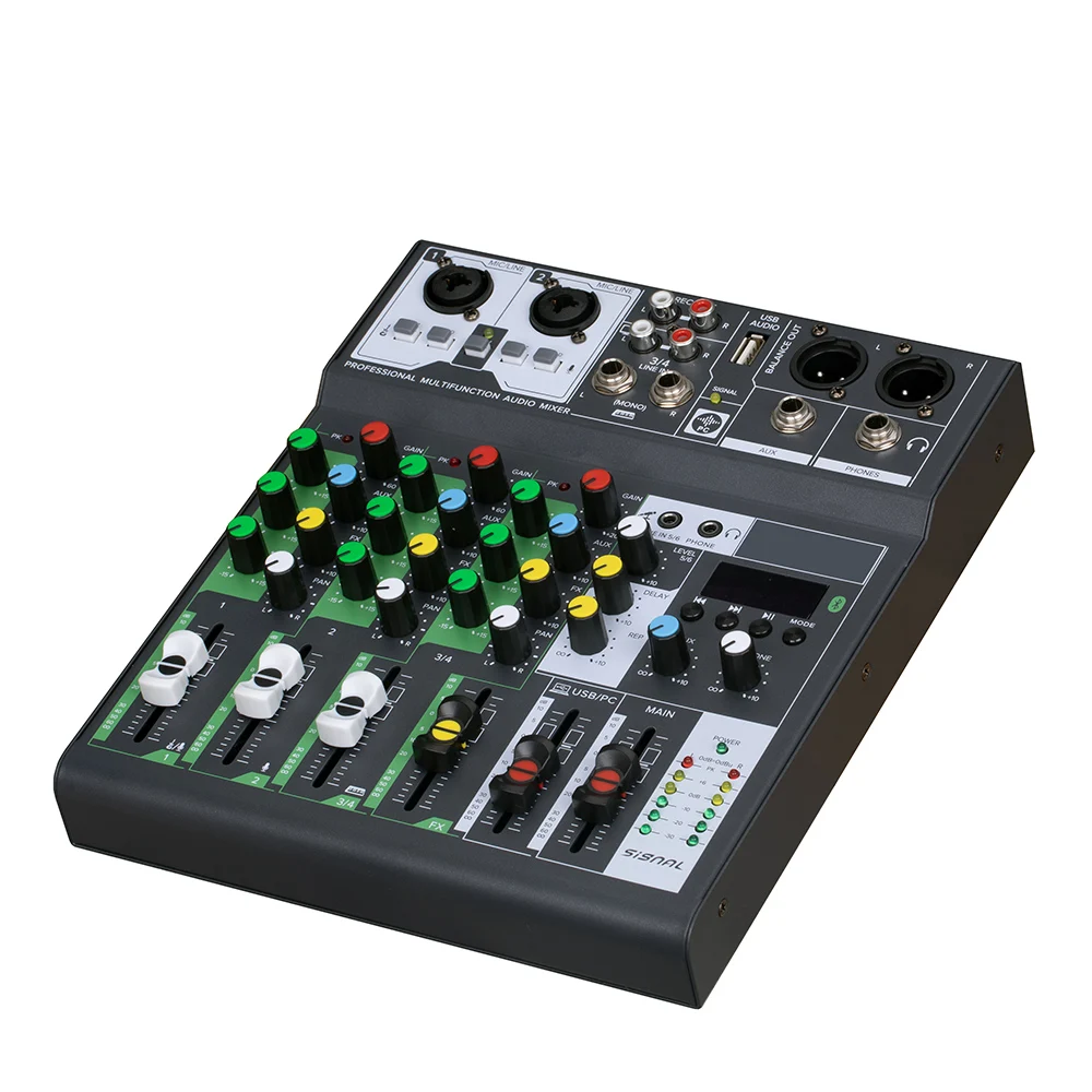 NS-6BTオーディオミキサー4チャンネルusbサウンドカード
