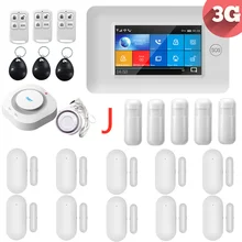 3G IOS Android 433MHz Touch color Screen Wireless WIFI GPRS RFID card Smart Home Burglar Security Alarm Systems with Accessories christoffer andersson gprs and 3g wireless applications professional developer s guide isbn 9780471189756