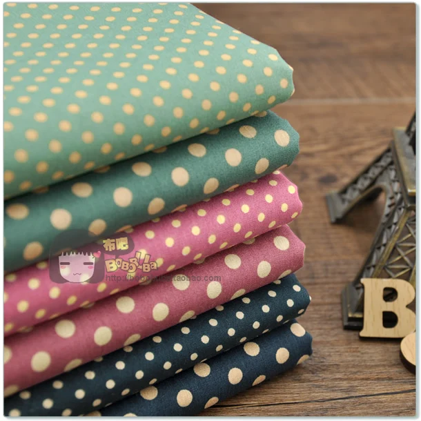 Винтажная хлопковая саржевая ткань с нефритовой точкой для самостоятельного