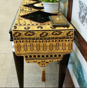 

table runner luxury wavy fringe fabric table runner,Table flag tablecloth bed scarf tablecloth piano tablecloth fabric