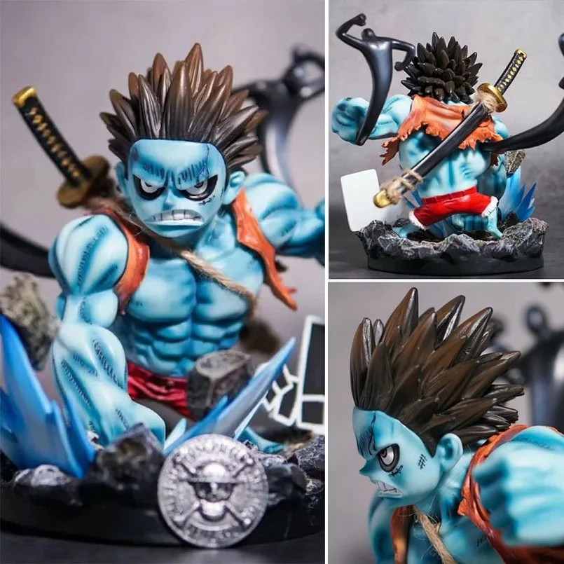 

23 cm One Piece Action Figure Blue Luffy Figure GK Statue Nightmare Monkey D Luffy Figrue PVC Collectible Model Toy