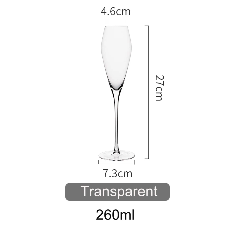 Радужное покрытие Бессвинцовая Хрустальная стеклянная чашка Наклонный рот бокал для вина коктейльное стекло бокалы для шампанского бокал для вечеринок посуда для напитков - Цвет: Transparent
